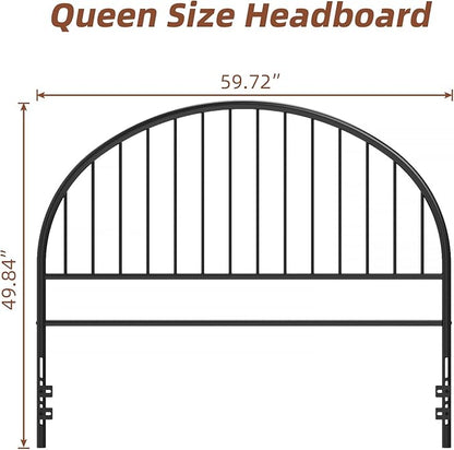 Weehom Metal Headboard Queen Size, Wrought Iron Headboard for Bed, Black Metal Head Board with Height Adjustable, Farmhouse HeadBoard Queen Only