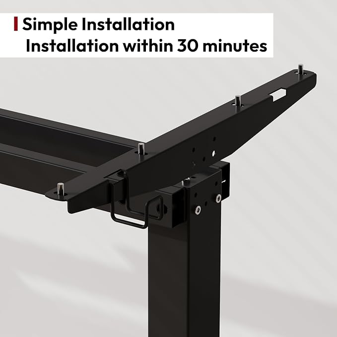 SANODESK Electric Standing Desk 79x32 Inch Height Adjustable Stand Up Desk Home Office Computer Workstation Sit Stand Home Office Desk with Splice Board (Black Frame + Black Top)