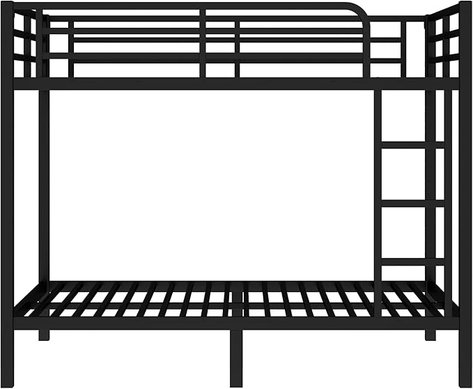 Bellemave Full Over Full Bunk Bed for Adults, Full Size Bunk Beds Frame with Build in Ladder, Black