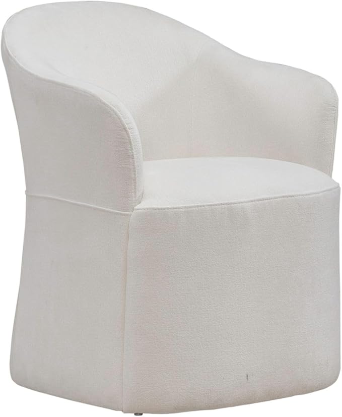 Liberty Furniture Accent Dining Chairs with Castors - Squared Arm - Ivory Upholstry - Set of Four