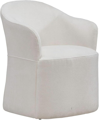 Liberty Furniture Accent Dining Chairs with Castors - Squared Arm - Ivory Upholstry - Set of Four