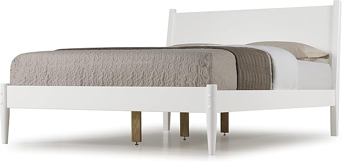Camaflexi Mid-Century Panel Bed - Twin Size - White