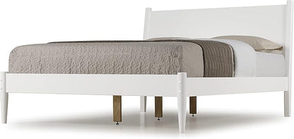Camaflexi Mid-Century Panel Bed - Twin Size - White