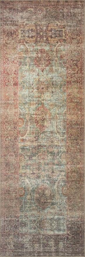 Loloi Amber Lewis Georgie Collection GER-03 Jade/Sunset 3'-0" x 10'-0", .19" Pile Height, Runner Rug
