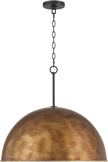Possini Euro Design Julian 24" Rustic Industrial Pendant Ceiling Light Fixture Dining Room Over Table Kitchen Island Foyer Dome Hanging 4-Light Brown Bronze Finish Hallway Entryway Living Room