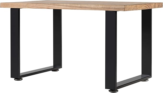 Bench Legs16 Inch，Metal Table Legs16”H x 17.7”W, Furniture Desk Chair Legs,Coffee Table Legs， Set of 2, Black