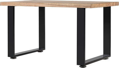 Bench Legs16 Inch，Metal Table Legs16”H x 17.7”W, Furniture Desk Chair Legs,Coffee Table Legs， Set of 2, Black
