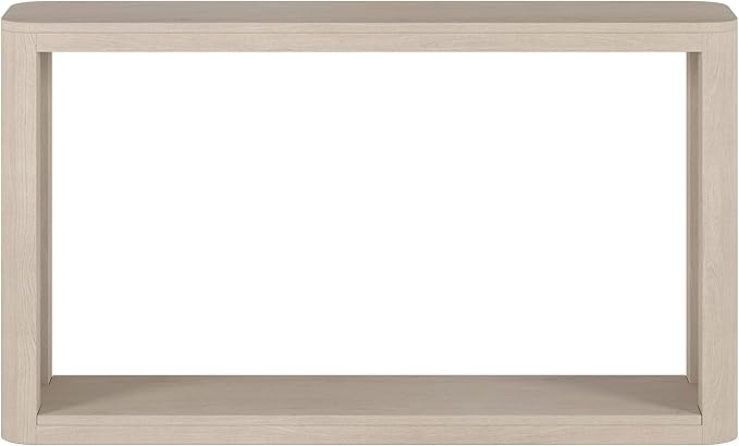 Henn&Hart 52" Wide Rectangular Console Table in Beech White, for Home, Living Room, Bedroom, Entertainment Room, Office