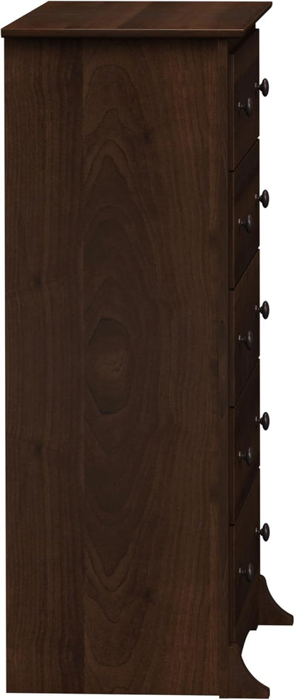 Prepac Sonoma Superior 5-Drawer Dresser for Bedroom - Spacious and Stylish Chest of Drawers, Measuring 17.75"D x 31.5"W x 44.75"H, In Espresso Finish