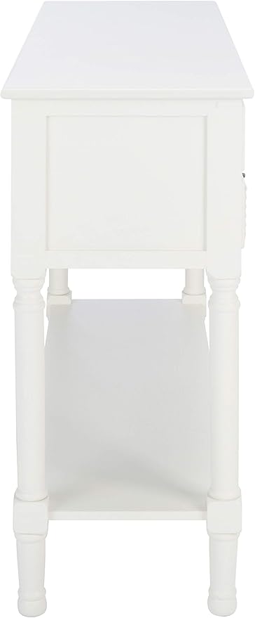 Safavieh Home Collection Haines White 4-Drawer Bottom Shelf Console Table