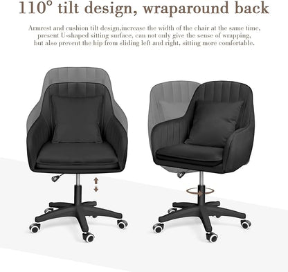 Cute Office Chair - Adjustable Task Chair, Modern & Comfortable, 360 Swivel, Mid Back, Suitable for Home Office & Living Room