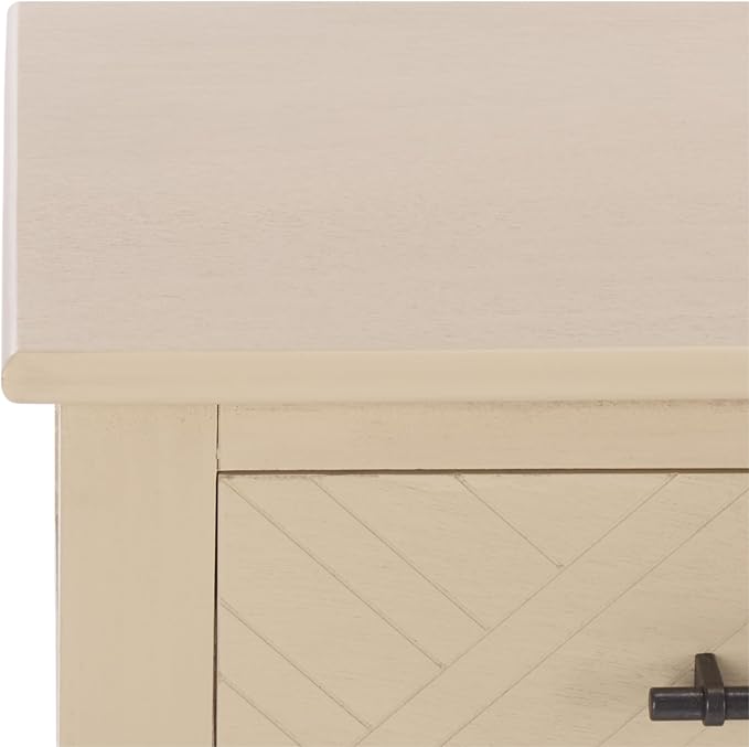 SAFAVIEH Home Collection - Peyton Sand Console Table with 3 Drawers and 1 Shelf, Farmhouse Accent Entryway Table (CNS5705F)