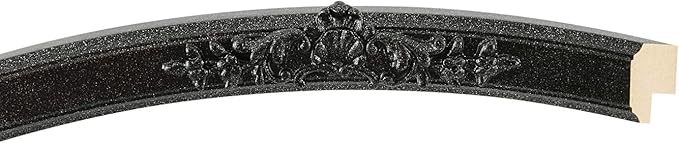 OVALCREST Oval Beveled Wall Mirror for Home Decor - Athena Style - Black Silver - 26" x 22" Outside Dimensions