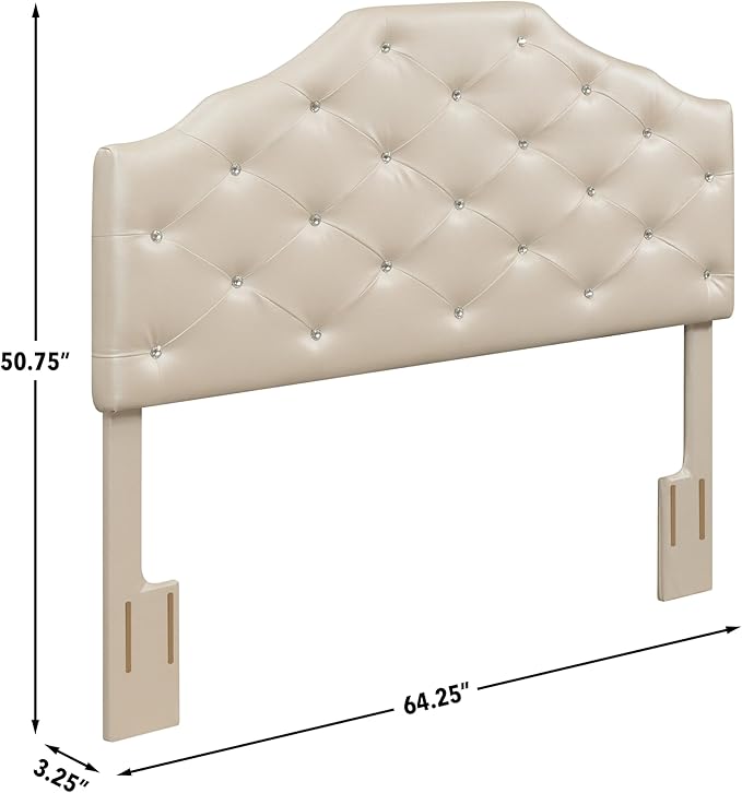Dawson Queen Headboard Silver PU