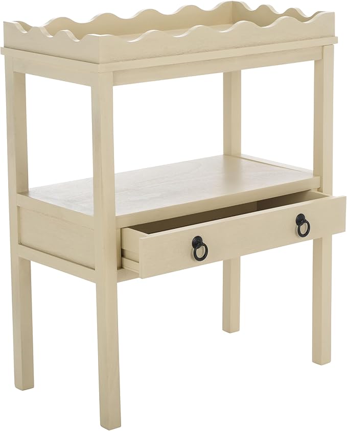 SAFAVIEH Home Collection Darlyn Sand 1-Drawer Rectangle Accent Table