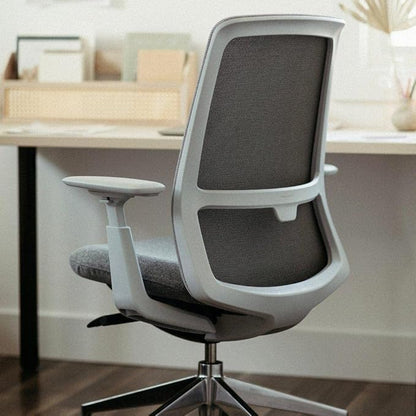 Haworth Soji Office Chair with Ergonomic Adjustments and Lumbar Support, Flexible Mesh Back (Mist)