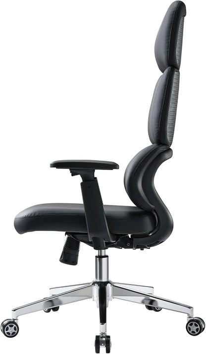 EUREKA ERGONOMIC Remi High Back Office Chair, PU Leather Office Chair with Wheels, Leather Desk Chair, Executive Office Chair Comfy for Home & Office, Black