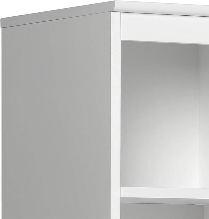 Prepac Narrow Coat Rack Freestanding Hall Tree with 3 Hooks, Entryway Furniture for Coat and Shoe Storage, Entryway Organization with an Adjustable Shelf, 14.75"W x 72.5"H x 15.5"D, White