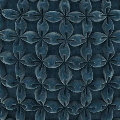 SIMPLIHOME Renee Boho Round Pouf in Teal Velvet Fabric for the Living Room, Bedroom and Kids Room
