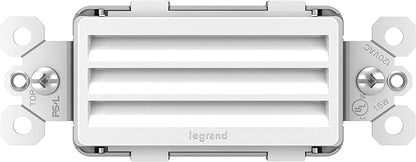 Legrand radiant NTLHORZWCC6 Horizontal Step Light Full Adjustable LED Night Light Outlet, For Hallways and Stairs, White (1 Count)