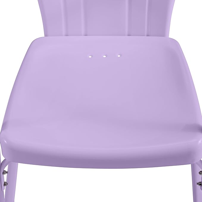 Crosley Furniture Tulip 2-Piece Outdoor Chair Set, Vintage Retro Metal Patio Chairs for Dining, Porch, Deck, Lavender Gloss