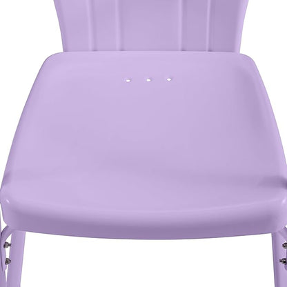 Crosley Furniture Tulip 2-Piece Outdoor Chair Set, Vintage Retro Metal Patio Chairs for Dining, Porch, Deck, Lavender Gloss