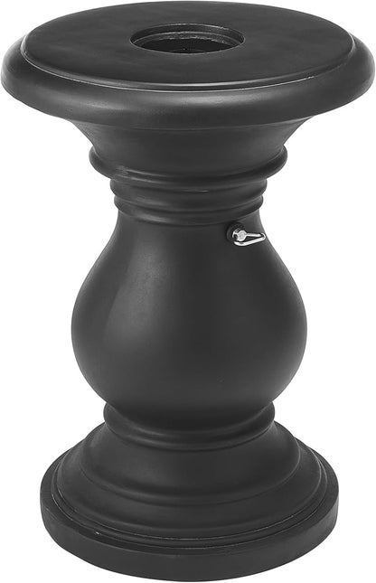 Christopher Knight Home Oriana MGO Outdoor Patio Side Table Umbrella Base, Heavy Duty Patio Umbrella Stand Outdoor Base with Hand-Turn Tightening Knob, Lounger Small Patio Coffee Table, Black