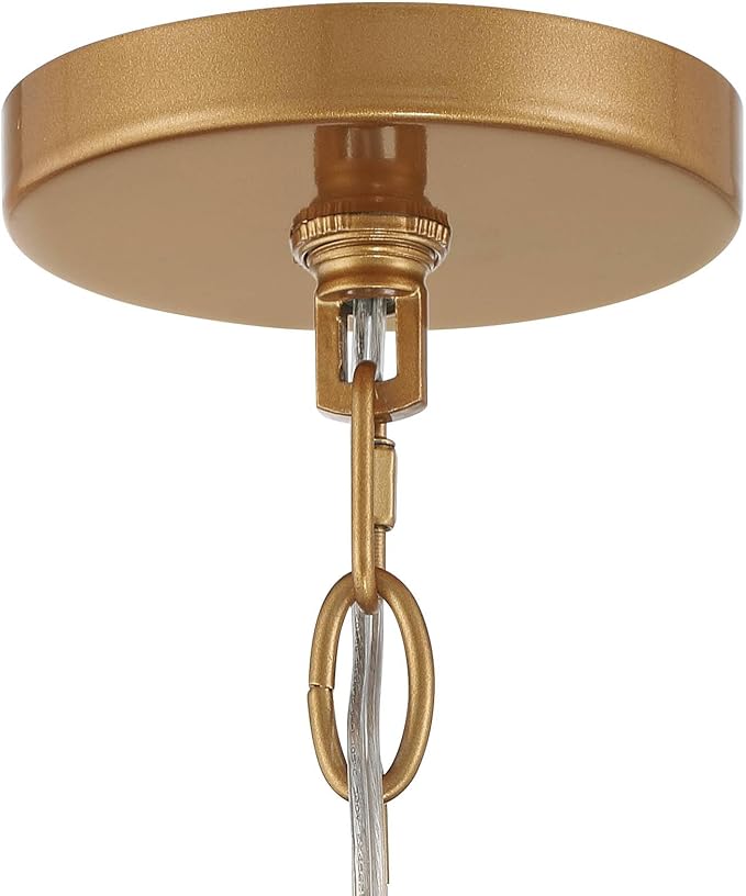 Possini Euro Design Carrine Light Brass Gold Pendant Chandelier Lighting 15 1/4" Wide Modern Clear Crystal Accents 4-Light Fixture for Dining Room House Home Foyer Kitchen Entryway Bedroom Living