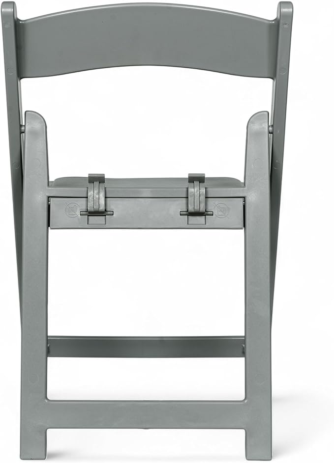 Flash Furniture Hercules Set of 10 Kids Gray Resin Folding Chair with Gray Vinyl Padded Seat