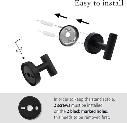 5-Pieces Matte Black Bathroom Accessories Set, Stainless Steel Bathroom Hardware Set, Bath Towel Bar Set, Towel Racks for Bathroom Wall Mounted.