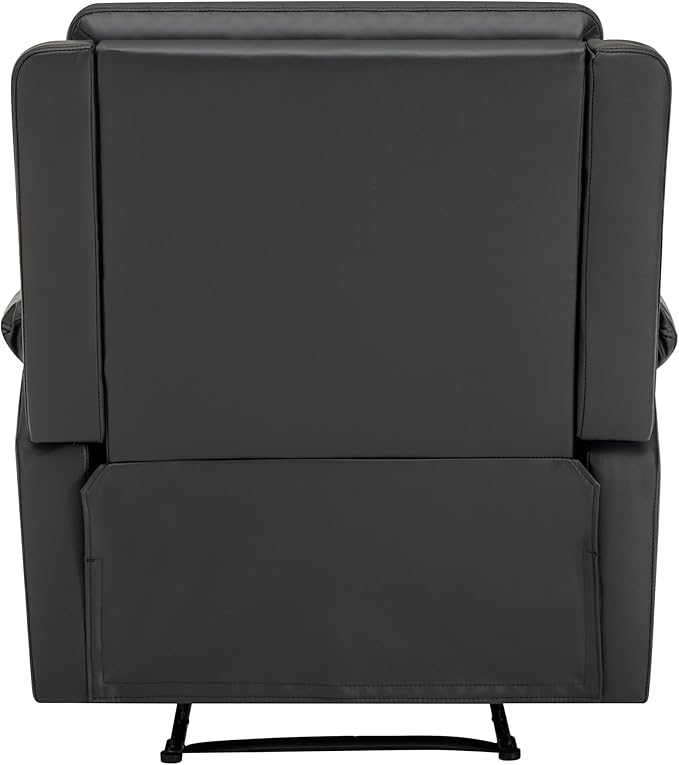 MINCETA Recliner Chairs,Modern 5" Wall Hugger Nursery Recliner with Overstuffed Arm and Back for Living Room,PU Leather in Black