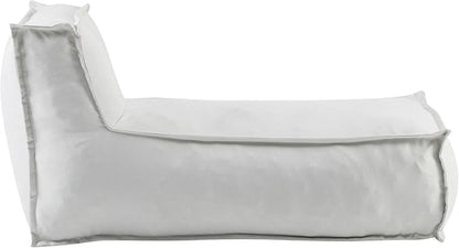 Christopher Knight Home Natty Bean Bag Chair, Fabric Bean Bag Chairs for Adults and Kids, Comfy Reading Chair, Lounge Sofa with Armrest, Indoor/Outdoor Spaces Memory Foam Bean Bag Chair, Light Gray
