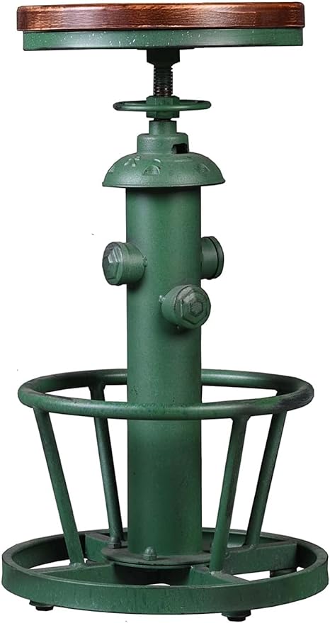 Topower 3 Piece Pub Bar Set Retro Round Bar Table and Stools for 2 Height Adjustable Pub Desk and Stools Match Bar Height and Counter Barstool Antique Green(1 Table + 2 Chairs)