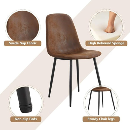 Dining Table Set for 8，Dining Room Table Set for 8，71'' Kitchen Table and Suede Nap Fabic Chairs Set of 8，8 Chair Dining Table Set for Kitchen Dining Room