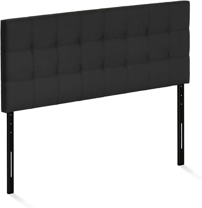 Furinno Roanne Tufted Headboard, Full, Black