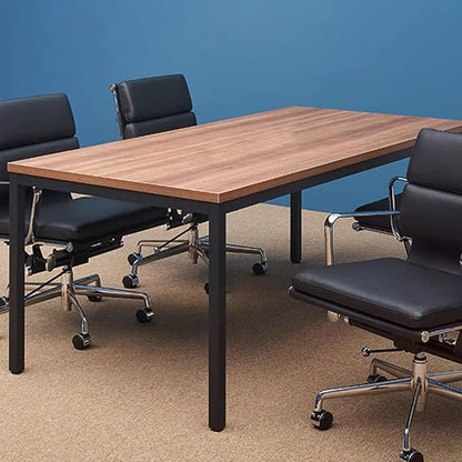 Bast Board Modern Simple Style Computer Desk Standing Table 30x59 Inches Large Office Desk Computer Table Study Writing Desk Workstation for Home Office Black Metal Frame