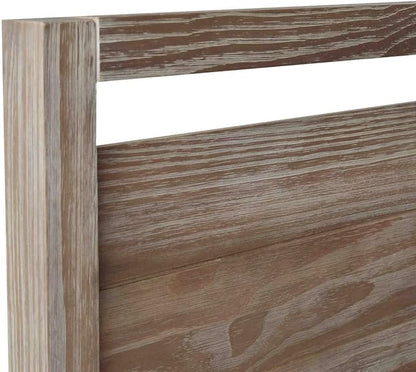 Grain Wood Furniture Loft Queen Size Solid Wood Bed, Acacia