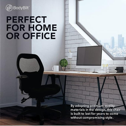 Seating Sola LT Ergonomic Office Chair | Comfortable Mid Back Computer Chair | Back Support Office Chair | Ultra-Soft | Ergonomic Lumbar Support Chair | Swivel Computer Task Chair