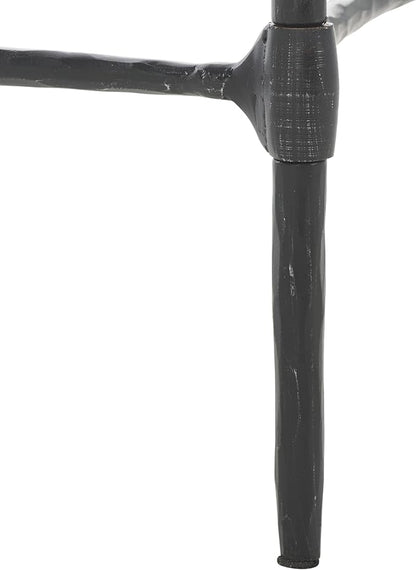 SAFAVIEH Couture Collection Isabellina Black & Clear Glass Half Moon Console Table