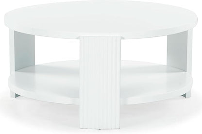 SAFAVIEH Couture Collection Liabella White Round Coffee Table