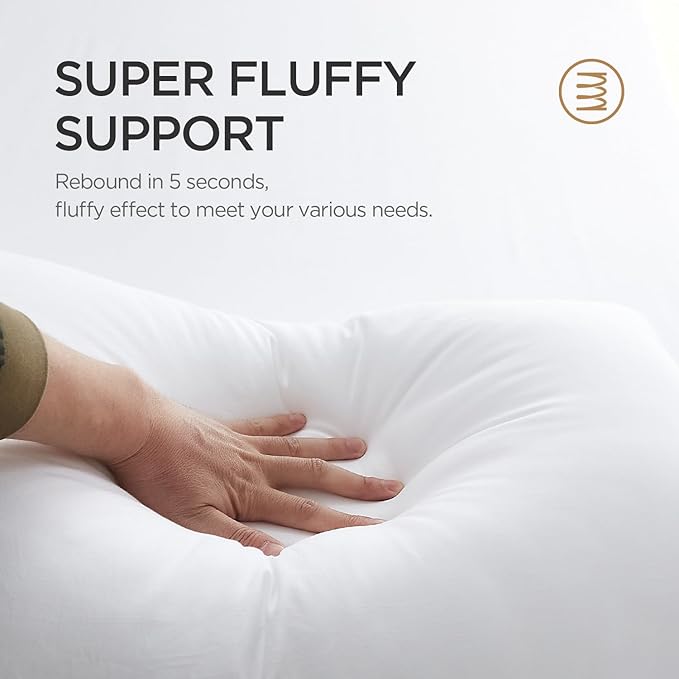Acanva 28x28 Throw Pillow Inserts Set of 2, Premium Polyester Fiber Fill Square Sham Stuffer Cushion for Sofa, Bed, Couch and Chair, Machine Washable, White