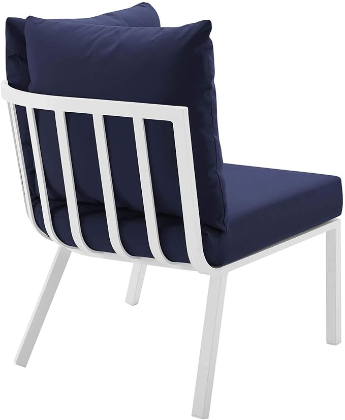 Modway Riverside Outdoor Furniture, 2-Piece Set, White Navy