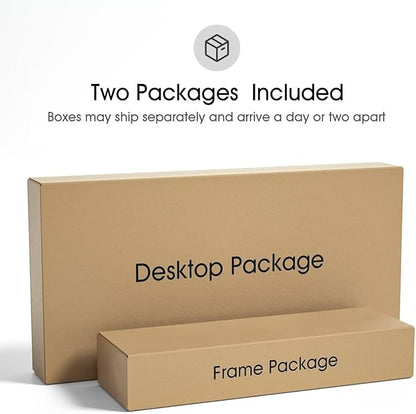 FEZIBO One-Piece Standing Desk Adjustable Height Stand up Home Office Desk, 48x24 Inch Electric Standing Computer Desk, with 4 Memory Presets, Headphone Hook, Black Walnut