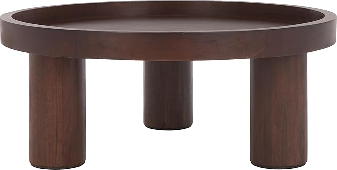 SAFAVIEH Home Collection Meek Brown 3-Leg Round Coffee Table