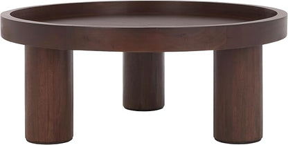 SAFAVIEH Home Collection Meek Brown 3-Leg Round Coffee Table