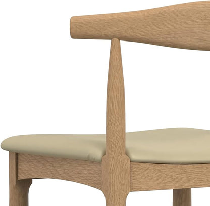 SIMPLIHOME Molly Bar Stool - 29 inch Seat Height Upholstered Wood Chair in Natural Faux Leather, Mid Century Seating for Kitchen or Bar with Contoured Back and Footrest, Fully Assembled