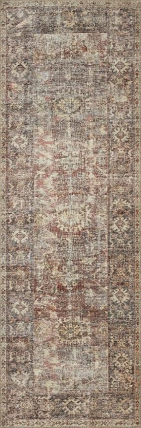 Loloi Amber Lewis Georgie Collection GER-06 Bordeaux/Antique 3'-0" x 10'-0", .19" Pile Height, Runner Rug