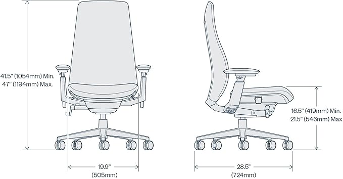 Haworth Fern Ergonomic Office Chair – Stylish and Innovative Desk Chair with Digital Knit Finish - with Lumbar Support (Lagoon)