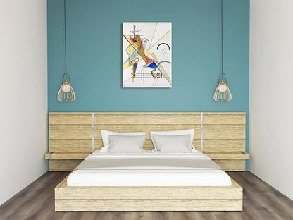 Wieco Art Large Canvas Prints Gewebe 1923 by Wassily Kandinsky Classic Art Reproductions Abstract Gallery Wrapped Canvas Wall Art for Living Room Home Decor and Wall Decorations