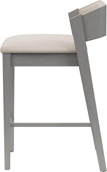 Hillsdale Dresden Wood Counter Height Stool, Distressed Gray
